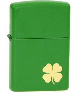 Зажигалка Zippo код: метал, клевер, зелёный цвет 1111111111 (21032S)