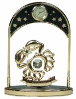 Фигурка декоративная - знак зодиака с часами "Рак" 14см (67327) 