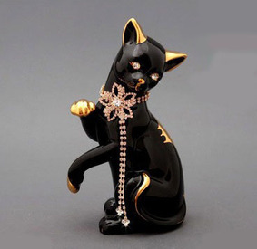 Фигурка "Кошка с цепочкой (456-915) 