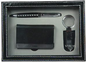 Подарочный набор "VIRON": авторучка, брелок, визитница (43521)