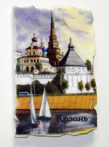 Магнит "Башня Сююмбике" (акварель) (МП-07К)