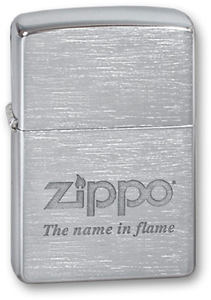 Зажигалка ZIPPO "Name in flame" Brushed Chrom (200 Name in flame) 