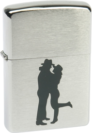 Зажигалка ZIPPO "Cowboy Couple" Brushed Chrom (200 Cowboy Couple)