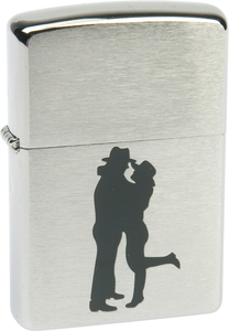 Зажигалка ZIPPO "Cowboy Couple" Brushed Chrom (200 Cowboy Couple)